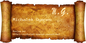 Michalek Gyenes névjegykártya